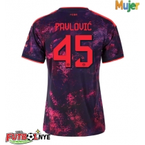 Camiseta Bayern Munich Aleksandar Pavlovic #45 Tercera Equipación para mujer 2026-27 manga corta